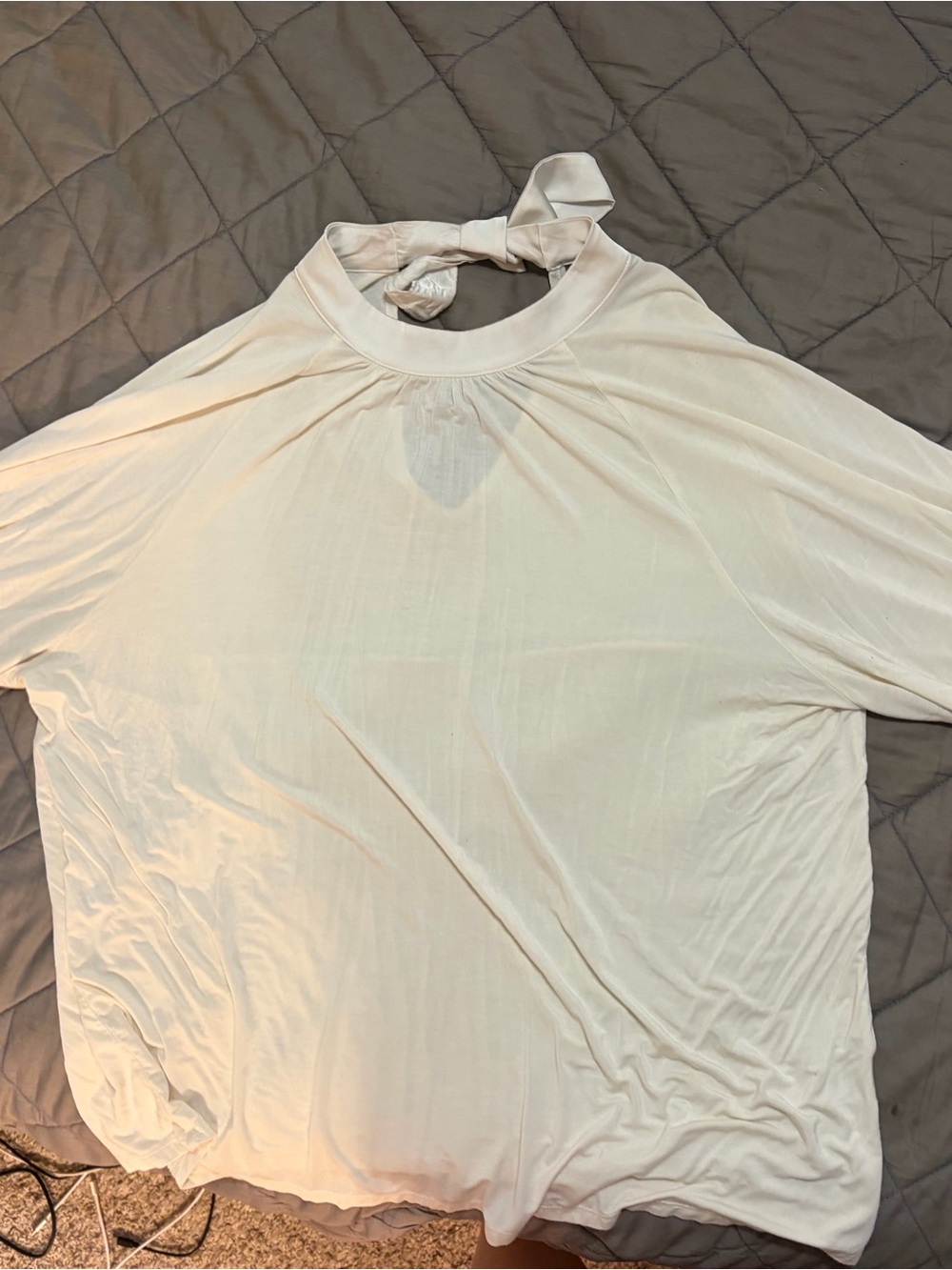 ModCloth Cream Halter-Neck Dolman Top